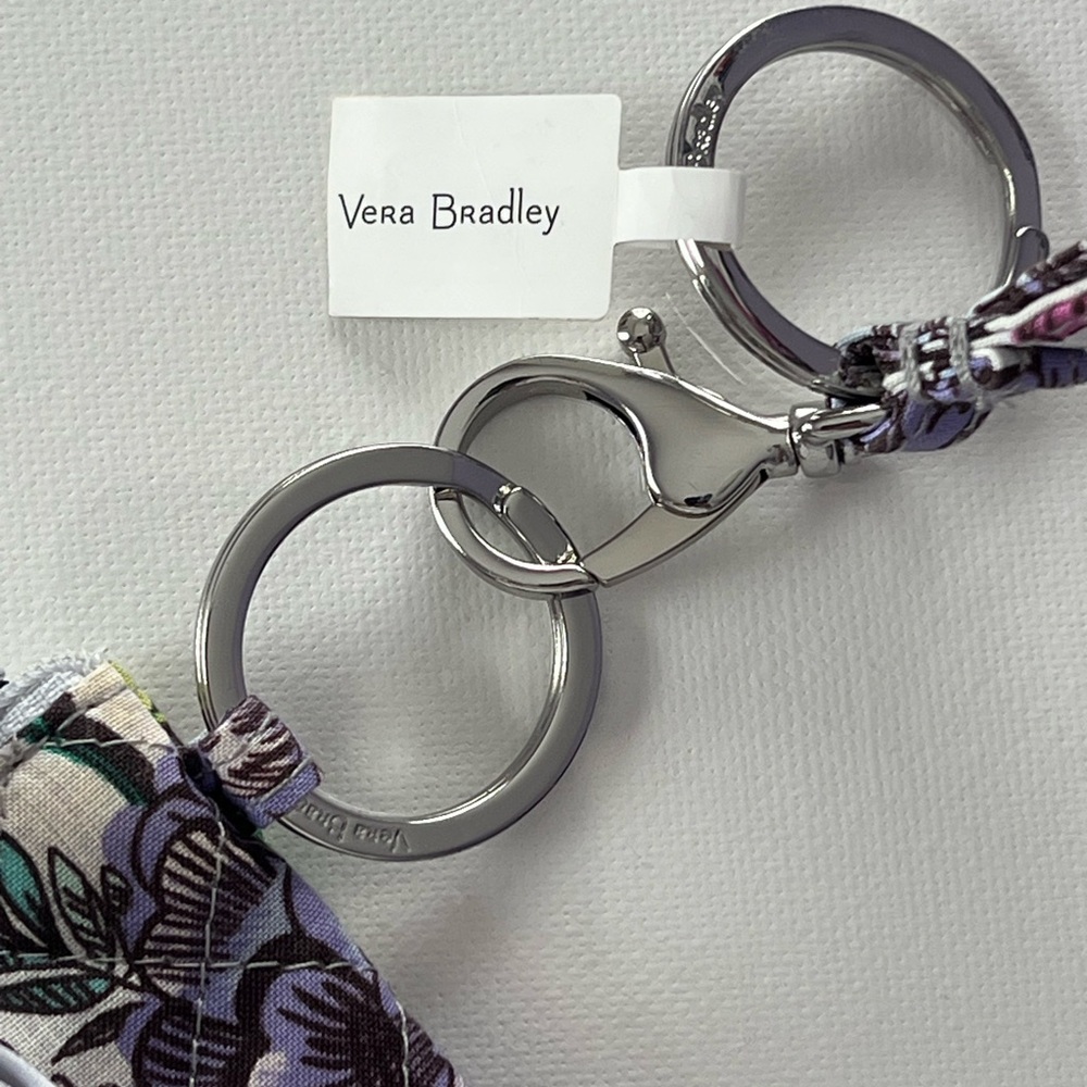 Vera Bradley Purple and Black Floral Keychain - Picture 4 of 4